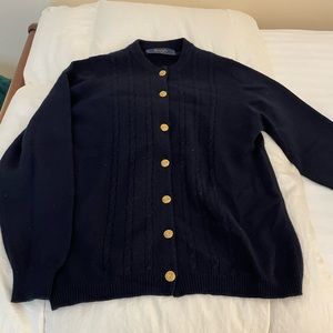 Pringle navy blue cashmere cardigan